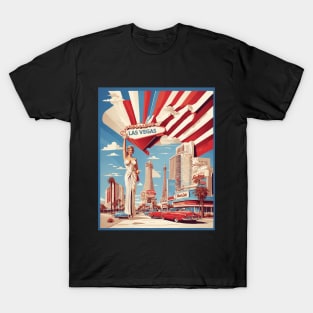 Las Vegas United States of America Tourism Vintage Poster T-Shirt